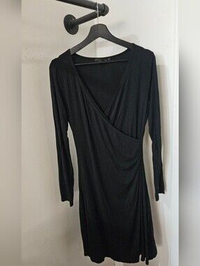 prana long sleeve dress PRANA Black Dress Long Sleeve / Large / Polyester spandex
